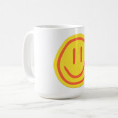 Cute Smile Face | Positive Happy Emoji Design コーヒーマグカップ (正面左)