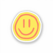 Cute Smile Face | Positive Happy Emoji Design シール (正面)