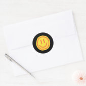 Cute Smile Face | Positive Happy Emoji Design ラウンドシール (封筒)