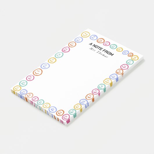 Cute Smile faces a Note from Teacher  ポストイット (アングル)