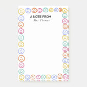Cute Smile faces a Note from Teacher  ポストイット (正面)