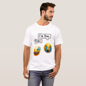 Cute Smiley Face Emoji Men’s T-Shirt Tシャツ (正面フル)