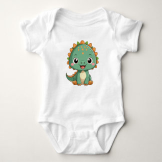 Cute Smiling Baby Dinosaur Bodysuit ベビーボディスーツ