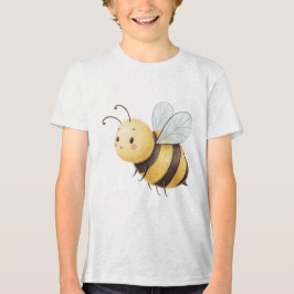 Cute Smiling Bumblebee Illustration トライブレンドＴシャツ