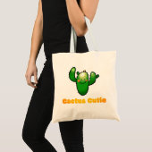 Cute Smiling Cactus Illustration トートバッグ (正面(商品))