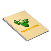 Cute Smiling Cactus Illustration ノートブック (右側)
