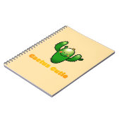 Cute Smiling Cactus Illustration ノートブック (左側)