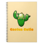 Cute Smiling Cactus Illustration ノートブック (正面)