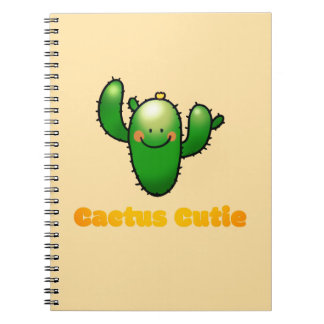 Cute Smiling Cactus Illustration ノートブック