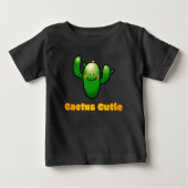 Cute Smiling Cactus Illustration ベビーTシャツ (正面)