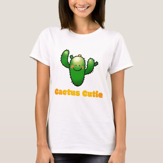 Cute Smiling Cactus Illustration Tシャツ (正面)