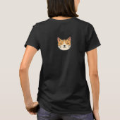 Cute Smiling Cat Face Minimal Women’s T-Shirt Tシャツ (裏面)
