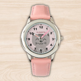 Cute smiling Cat for Girl 腕時計