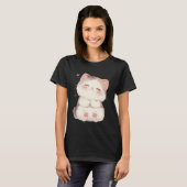 Cute Smiling Cat T-Shirt Tシャツ (正面フル)