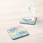 Cute Smiling Cloud Hard plastic coaster コースター (右側)