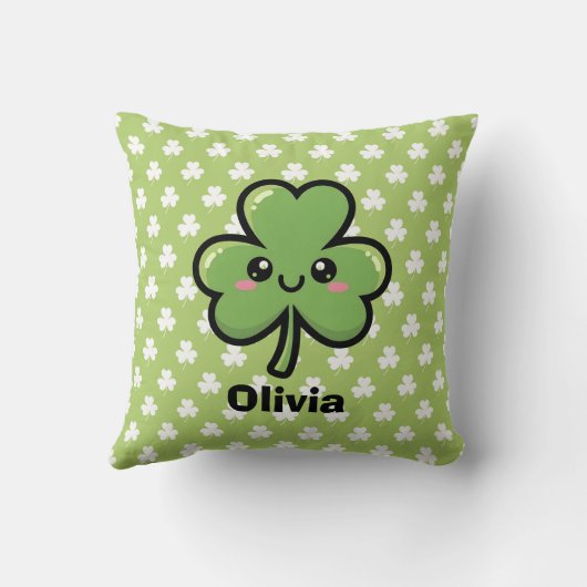 Cute Smiling Clover クッション (裏面)