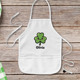 Cute Smiling Clover 子供用エプロン