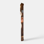 Cute Smiling Cow with Flower Crown Aesthetic iPhoneケース (左側面)