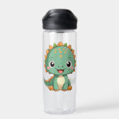 Cute Smiling Dinosaur Kids Water Bottle ウォーターボトル (背面)