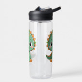Cute Smiling Dinosaur Kids Water Bottle ウォーターボトル (左面)