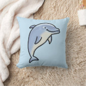 Cute Smiling Dolphin クッション (ブランケット)