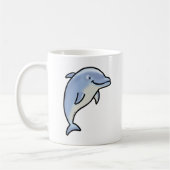 Cute Smiling Dolphin コーヒーマグカップ (左)