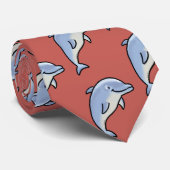 Cute Smiling Dolphin ネクタイ (ロール)