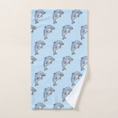 Cute Smiling Dolphin バスタオルセット (ハンドタオル)
