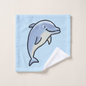 Cute Smiling Dolphin バスタオルセット (ウォッシュタオル)