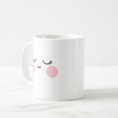 Cute Smiling Face Mug  Modern Aesthetic コーヒーマグカップ (正面左)