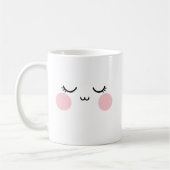 Cute Smiling Face Mug  Modern Aesthetic コーヒーマグカップ (左)