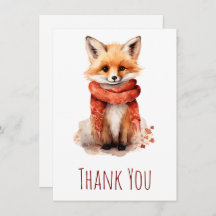 Cute Smiling Fox Pup in a Red Scarf