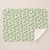 Cute Smiling Kawaii Avocado Pattern シェルパブランケット (正面(横))
