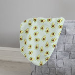 Cute Smiling Kawaii Avocado Pattern シェルパブランケット<br><div class="desc">Adorable avocado patterned blanket features an allover pattern of smiling and winking kawaii avocados in a cartoon style,  on a light pastel green background. A cute,  quirky and trendy design that's perfect for avocado lovers or kawaii fans!</div>