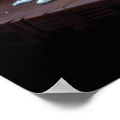 Cute smiling monster with a mug of beer and starry ポスター (角)