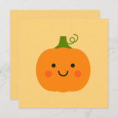 Cute smiling pumpkin illustration シーズンカード (正面/裏面)