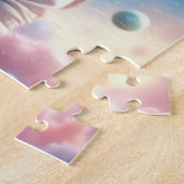 Cute Smiling Puppy Astronaut Jigsaw Puzzle ジグソーパズル (側面)