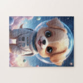 Cute Smiling Puppy Astronaut Jigsaw Puzzle ジグソーパズル (横)