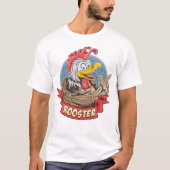 Cute smiling rooster or chicken with funny face tシャツ (正面)