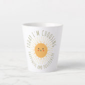 Cute Smiling Sun  カフェラテマグ (正面)