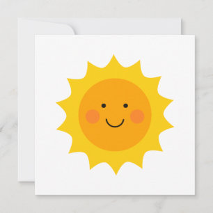 Cute smiling sun 招待状