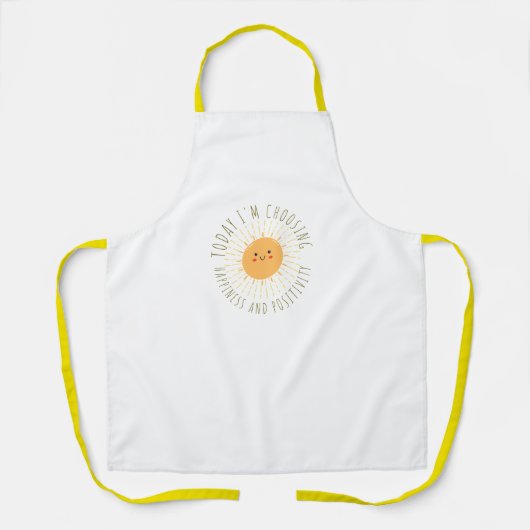 Cute smiling sun All-Over Print Apron エプロン (正面)