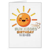 Cute Smiling Sun Birthday Greeting Card - Sun Kiss (正面)