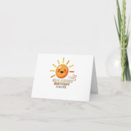 Cute Smiling Sun Birthday Thank You Card - Sun Kis サンキューカード