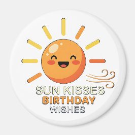 Cute Smiling Sun Birthday Wishes Fridge Magnet マグネット