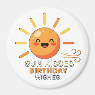 Cute Smiling Sun Birthday Wishes Fridge Magnet マグネット