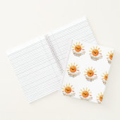 Cute Smiling Sun Birthday Wishes Lined Spiral Note ノートブック (内部)