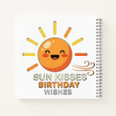Cute Smiling Sun Birthday Wishes Spiral Notebook ノートブック (裏面)
