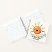 Cute Smiling Sun Birthday Wishes Spiral Notebook ノートブック (内部)