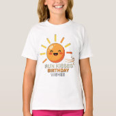 Cute Smiling Sun Birthday Wishes Toddler Tシャツ (正面)
